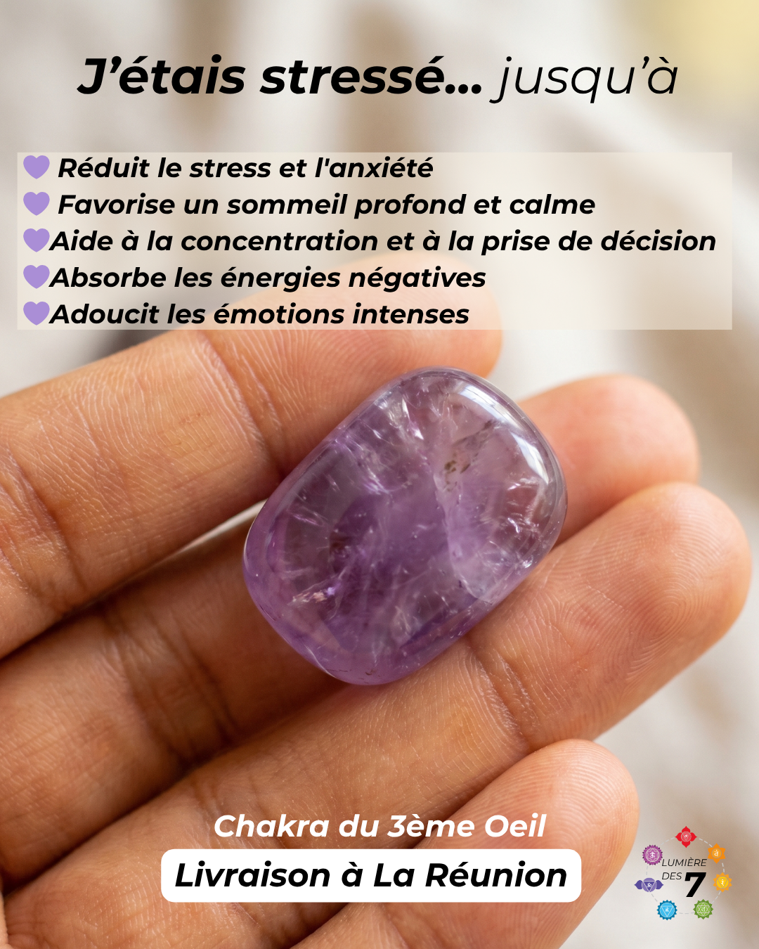 PACK 7 CHAKRAS — Pierres Semi-Précieuses Naturelles | Lumière des 7
