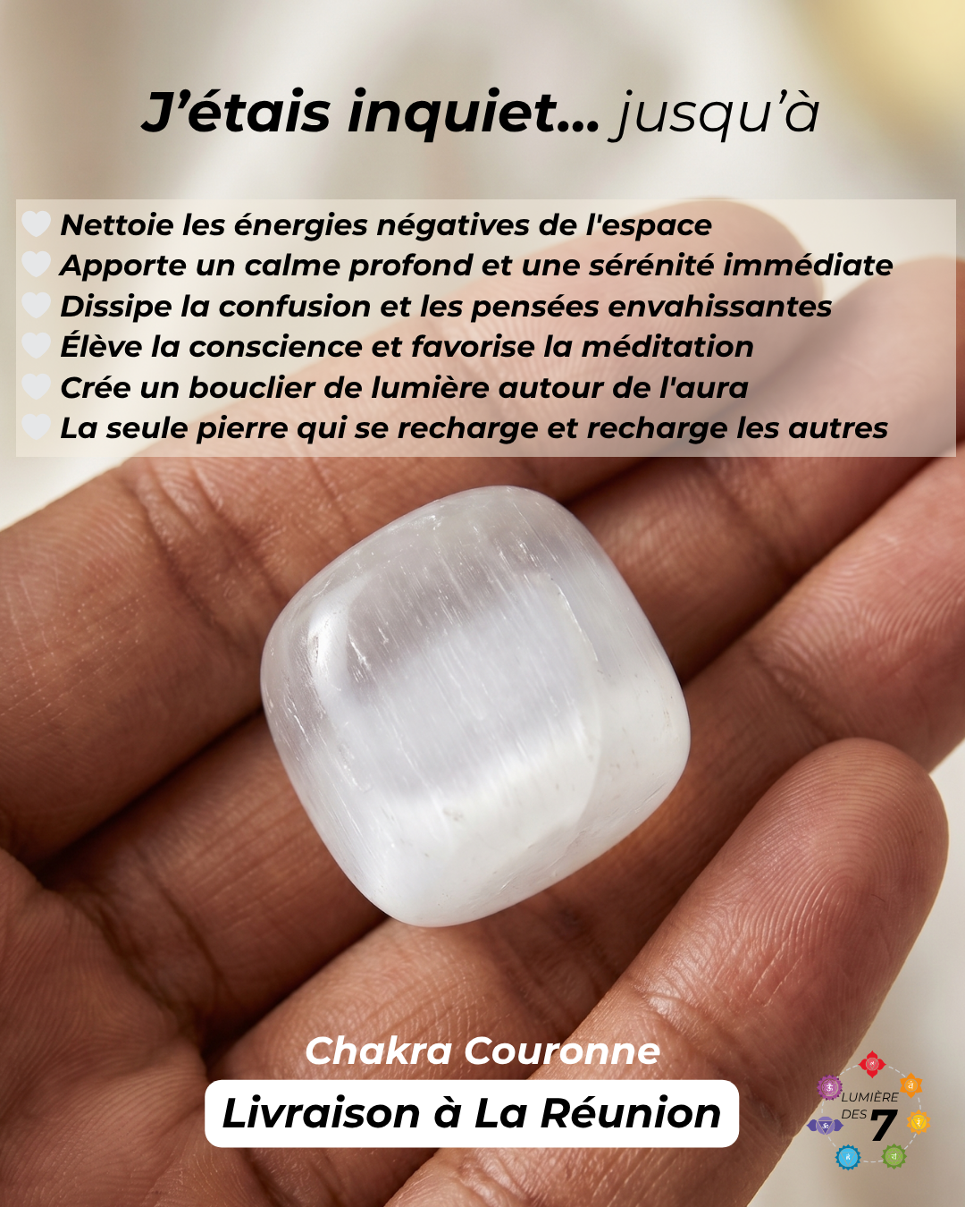PACK 7 CHAKRAS — Pierres Semi-Précieuses Naturelles | Lumière des 7